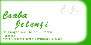 csaba jelenfi business card